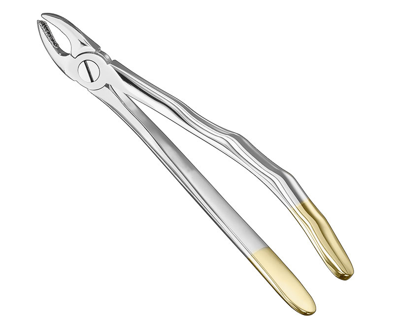 Extracting forceps, anat.
