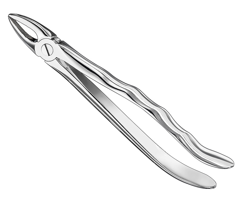 Extracting forceps, anat.