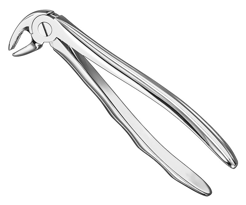 Extracting forceps, anat.